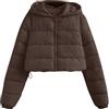 HAOLEI Piumino da Donna Corta Piumino Casual con Cerniera Davanti Parka Trapuntato in Cappotto Capispalla Tinta Unita Crop Giacca Giubbotto Corto Calda Inverno Giacca Morbide Cappotto Casual