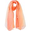 Uxcell Sciarpa lunga in chiffon leggero da sposa setosa sfumato scialle per feste primaverili estive da spiaggia per donne, Arancione, 63x19.6