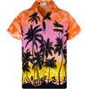 V.H.O. King Kameha Funky Camicia-Hawaiana Uomo Manica-Corta Elegante Palme Tropicali per Le Vacanze al Mare Unisex