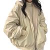 Laquieio Cappotto Giubbotto Donna Invernale Giacca Cappotti Imbottita Caldo Parka Reversibile Sherpa Fleece Oversize Felpa con Cappuccio Giacche Corta Giaccone Outdoor