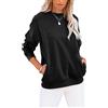 Cuptacc T-Shirt Donna Felpa Donna Senza Cappuccio Maglietta Girocollo Maglietta Maniche Lunghe S