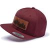 minifan Berretto da uomo Flexfit Snapback: Woodland - Kappi per gli amanti della natura, da baseball, da donna, per attività all'aria aperta, foresta, arrampicata, bordeaux, Taglia unica
