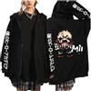 zhedu Felpe con Zip My Hero Academia Anime Cartoon Stampato Uomo Donna Giacche Stile College Manica Lunga personalità Pullover Capispalla per Giovani Allentato Streetwear (Color 01,M)