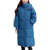 Hecatombic Giacca Trapuntata Impermeabile Lunga Calda Invernale da Donna Stagione Calda Ispessita Lunga Tascabile Parka Giacca Trapuntata Lunga Calda Invernale