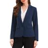 Allegra K Blazer Casual Lavoro Donna Maniche Lunghe Un Bottone Frontale Giacche Ufficio Spalline