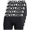 Jack & Jones S Trunks 12204864 - Set di 5 boxer da uomo, colore: bianco, nero, blu, grigio, Confezione da 5 pezzi, colore nero, L