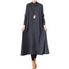 Youlee Donna Inverno Autunno Lana Maglione Vestito Abiti Lunghi a Manica Lunga Style 2 Deep Grey