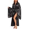 MAYILNSIN Kimono da donna vestaglia lunga di seta vestaglia nuziale festa accappatoio raso indumenti da notte abbigliamento da notte lounge plus size