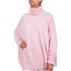 Marenza Poncho Misto Cashmere Kimono Collo Anello Donna Made in Italy Doppio Filo Manica Lunga Lana Merino Cachemire Mantella Taglia Unica Regalo Abbigliamento Inverno Coprispalle