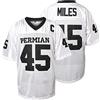 JKNAKN Boobie Miles Jersey, 45 Permian Friday Night Lights Maglia Calcio Bianco Nero S-XXXL - Bianco - L