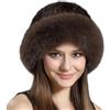 Brillabenny Colbacco Cappello Donna Vera Pelliccia, Berretto Invernale Elegante cosacco Russo Lana Cashmere Volpe