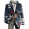 DeHolifer Giacca Natalizia da Uomo Blazer Stampa Albero Natale Cappotto Fiocco di Neve Giubbotto in Pile Giacche Monopetto Felpa Colletto Risvolto Giacca Xmas Divertente Abbigliamento per Tempo Libero