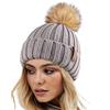 FURTALK Cappelli Invernali per Donne Doppio Strato in Pile Linea Beanie Hat con Bobble Pom Pom Cappelli