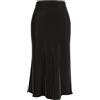 Soowalaoo Gonna da Donna con Stampa Leopardata Midi Gonna Lunga in Raso di Seta a Vita Alta Elastico gonne, Nero, M