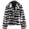 TRIGLICOLEUM Cappotto da donna in pelliccia sintetica con leopardo spesso e caldo, a maniche lunghe, invernale, in pelliccia sintetica