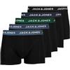JACK & JONES - Set di 5 boxer da uomo, colore: Nero, taglia biancheria: M, articolo: Black/Blue