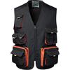 Oralidera Gilet da Lavoro Uomo Giubbotto Senza Maniche da Lavoro Giacca Smanicato Multitasche Gilet, Nero, XXL