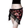 ROYAL SMEELA Sciarpa di Danza del Ventre Gonna avvolge Triangolo di Pizzo Sexy Sciarpe Anche per Le Donne Flamenco Costume di Danza del Ventre Velvet Tassel Abiti da Ballo Bottoms
