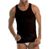 Generico 3pz Canotta Spalla Larga,Maglia Intimo Uomo,100% Cotone Pettinato (IT, Testo, XL, Regular, Regular, Canotta Nero)