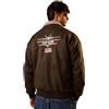 The Souled Store Top Gun: Maverick Uomini e Ragazzi Maniche Lunghe Colletto Colletto Bottone Frontale Marrone Ricamato Poliestere Oversize Giacche, Marrone, M