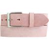BELTINGER Cintura da uomo in morbida pelle bovina pieno fiore dal look vintage 4 cm | Cintura in denim da uomo 40mm | Cintura in pelle dal look usato | Rosa antico 105cm