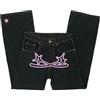 Generic Baggy Jeans da uomo Y2K con stampa Hip Hop Baggy Star Cargo Jeans Pantaloni larghi con scritta sul davanti, Baggy Loose Fit Nero Jeans Straight Leg Lavati Vintage Denim Pantaloni per ragazzi uomini,