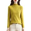 KUUFUUT Maglioni da Donna in Lana Merino al 100% con Collo Alto Arrotolato A Maniche Lunghe da Donna in Maglia con Collo Alto per Autunno E Inverno Caldi Pullover Giallo Senape Taglia M