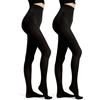Ms.Myland 2 paia di collant da donna Opaco, 480D morbido nylon regolare multicolore controllo top velluto collant