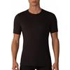 Intimitaly Liabel ® 3 Magliette Intime Uomo Cotone Caldo Termico Scollo a V e Girocollo Pacco da 3 T Shirt Manica Corta Cotone Caldo 08282-23 (3 Girocollo Nere, XXL)