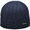 Melegari Berretto di Maglia Beanie Belluno | 100% Cashmere Riciclato | Recycled And Sustainable Cashmere | Ecologico ed Economico | Leggero 50 Grammi | Made in Italy (IT, Numero, 54, 63, Blu Scuro)
