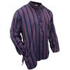 Shopoholic Fashion Camicia da Nonno da Uomo Hippie Mix Dharke Stripes