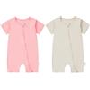 COOKY.D Tutina Unisex per Neonati e Bambini in Fibra di bambù con Maniche Corte Primavera Estate Body per 0-24 Mesi Confezione da 2 Pezzi