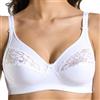 Spiman la tua nuova femminilità Spiman Reggiseno Senza Ferretto Non Imbottito in Microfibra Elasticizzata con Coppa C Foderata Internamente in Cotone e Pizzo Elastico, Spalline Regolabili, Gancio a 3 Regolazioni, Anche Taglie Forti