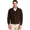 D'Arienzo Bomber in Pelle Uomo Beige Renna Giubbino Vera Pelle Alex Bottoni