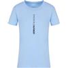 Armani Exchange Girl's Route 66, Maglietta con Logo Frontale, Trasparente, L, Blue River, L