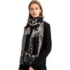ZCJ Sciarpa Donna Inverno, Scialle Elegante Donna con Motivo Leopardato, Pashmina Donna con Frange e Effetto Cachemire Morbido