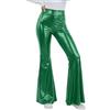 Generisch Pantaloni a zampa da donna con paillette, a vita alta, a gamba larga, con paillettes, 70 anni '80, costume da discoteca
