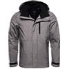 Superdry - Giacca - Windbreaker - 'Hurricane Jacket' - con Cappuccio - Uomo (Mid Grigio Marl) XL