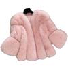 GUOCU Cappotti Donna in Finta Pelliccia di Volpe Capispalla Calda Ragazza Giacca Corto Pelliccia Sintetica Cappotto Peluche Elegante Cardigan Giacche Invernale Addensare Faux Fur Giubbotto Parka