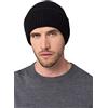 Style & Republic - Berretto da uomo in 100% cashmere, elegante, circonferenza 56 cm, Nero , 56