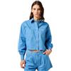 Wrangler - Camicia Donna - vestibilità Larga - Cut off Shirt - Cotton Candy Blue