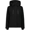 CMP Giacca da sci e snowboard da donna in mechanical stretch loose fit, 34W3926 (IT, Testo, XXL, Regular, Regular, Nero)