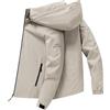 Generico Giacca Invernale Uomo Leggero, Giubbino Antivento e Impermeabile con Cappuccio - Elegante Caldo Cappotto con Cerniera e Fodera per Outdoor