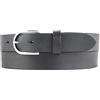BELTINGER Cintura da donna in pelle bovina pieno fiore 3 cm | Cintura in pelle da donna 30mm | Cintura chino con fibbia rotonda | Nero 95cm