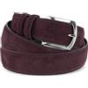 La Bottega del Calzolaio Cintura in pelle uomo donna scamosciata classica bordeaux, artigianale, made in italy (115 cm (46/48-48/50 EU))