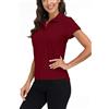 MoFiz Polo Donna Manica Corta Poloshirt Golf Camicia Sportiva Estate Top Traspirante