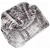XUYUZUAU Donna Scialle Stola in Vera Pelliccia di Coniglio Rex Sciarpa in Maglia Elastica Inverno Caldo