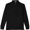 Coveri Maglia a Polo Uomo Manica Lunga Sportiva Caldo Cotone Felpata Jersey Blu (XXXL - Nero)