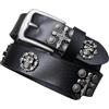 Surrycee Nero,115cm(38~40), Cintura da uomo e da donna in vera pelle con teschio e croce religiosa, punk rock, motociclista, gotico, casual, per jeans, pantaloni, abito, 3,8 cm di larghezza