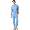 Noidinotte; more than pyjamas Noidinotte - Pigiama Uomo Estivo in Cotone Articolo Stripes. - XXL Azzurro